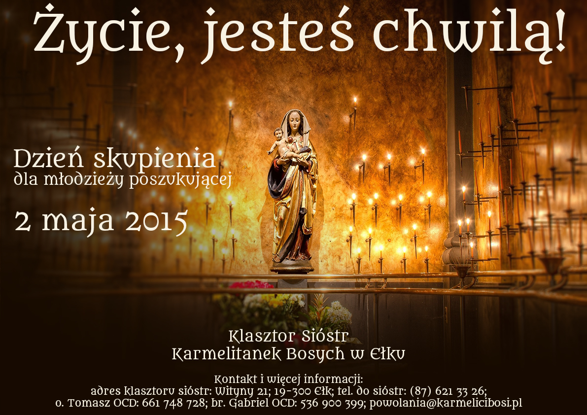 Plakat Dzien skupienia dla młodzieży poszukującej